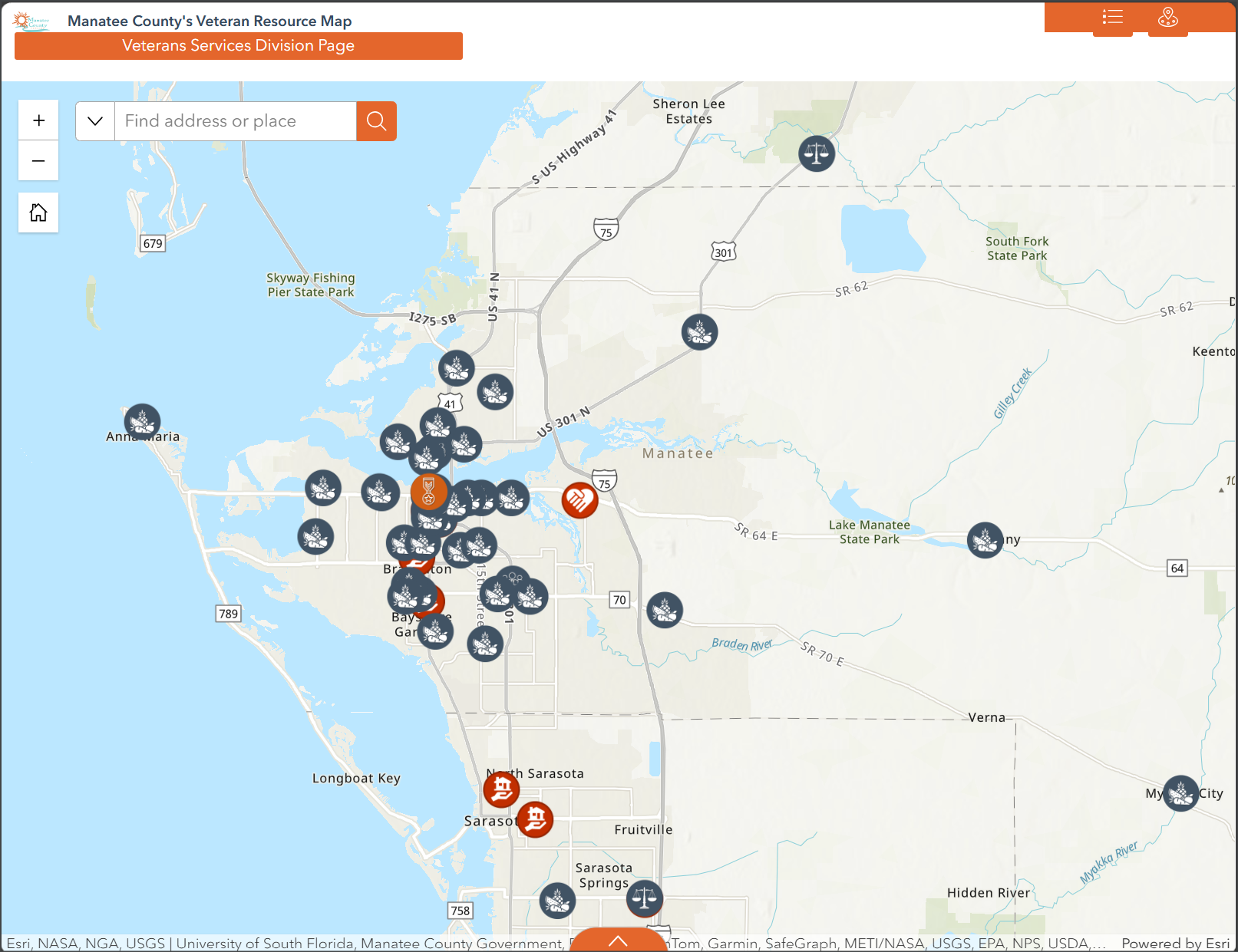 Thumbnail of the Veterans Resources Map
