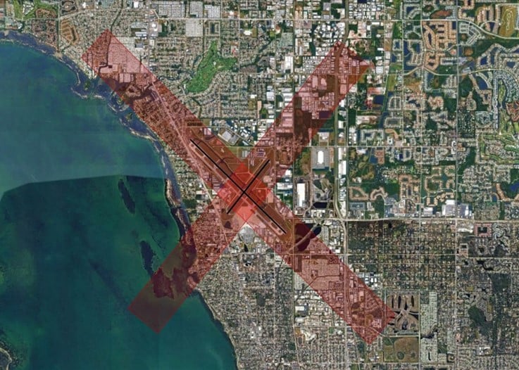 Airport Runway Protection Exemption Zones Map