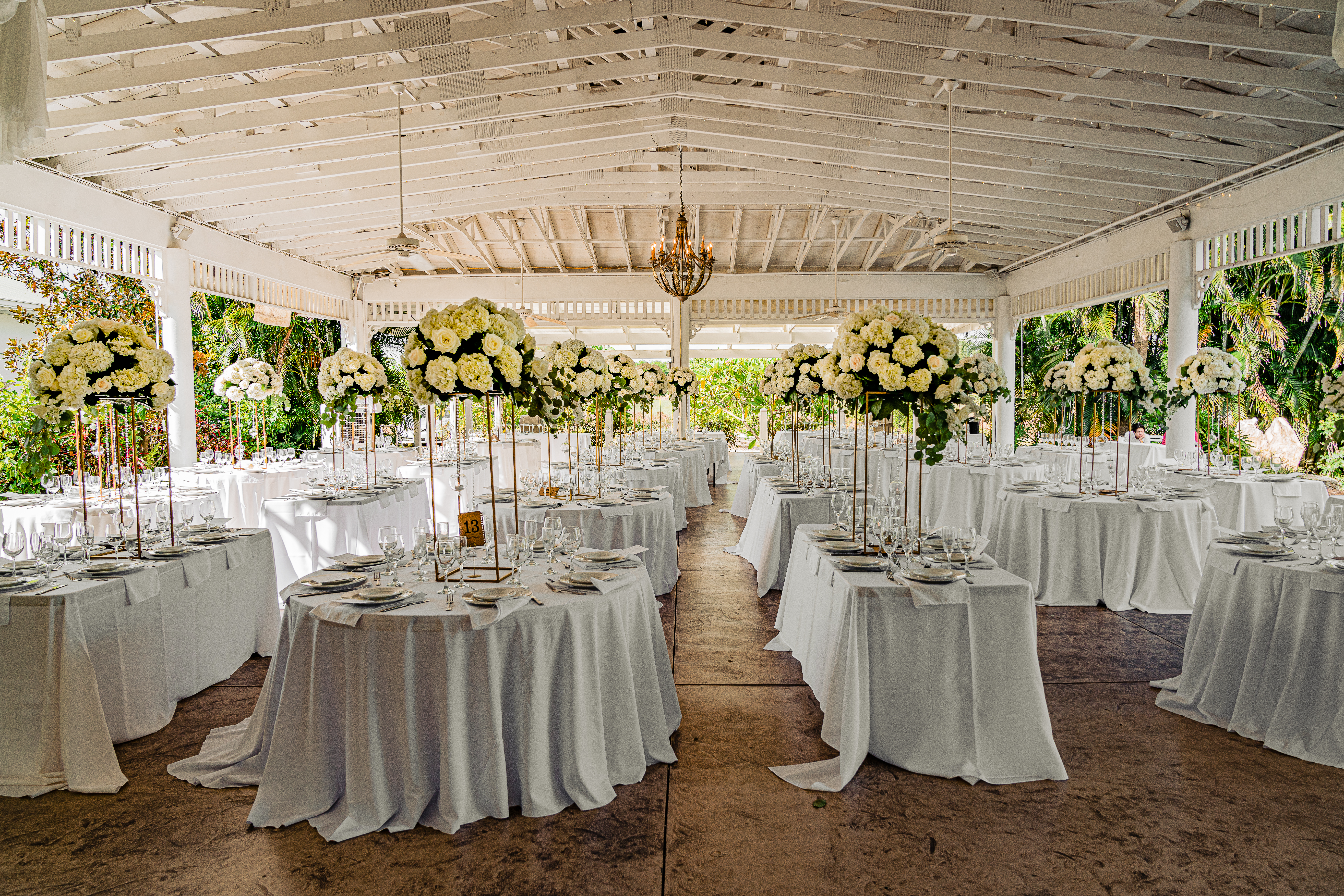 full dining room set up