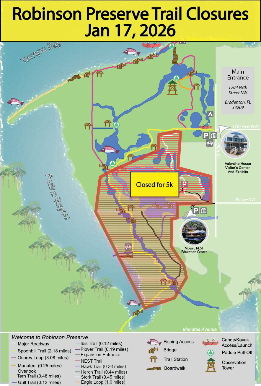 South Entrance & Expansion trails closed Jan 17, 2026