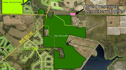 Rye Preserve Cemetary Buffer Map