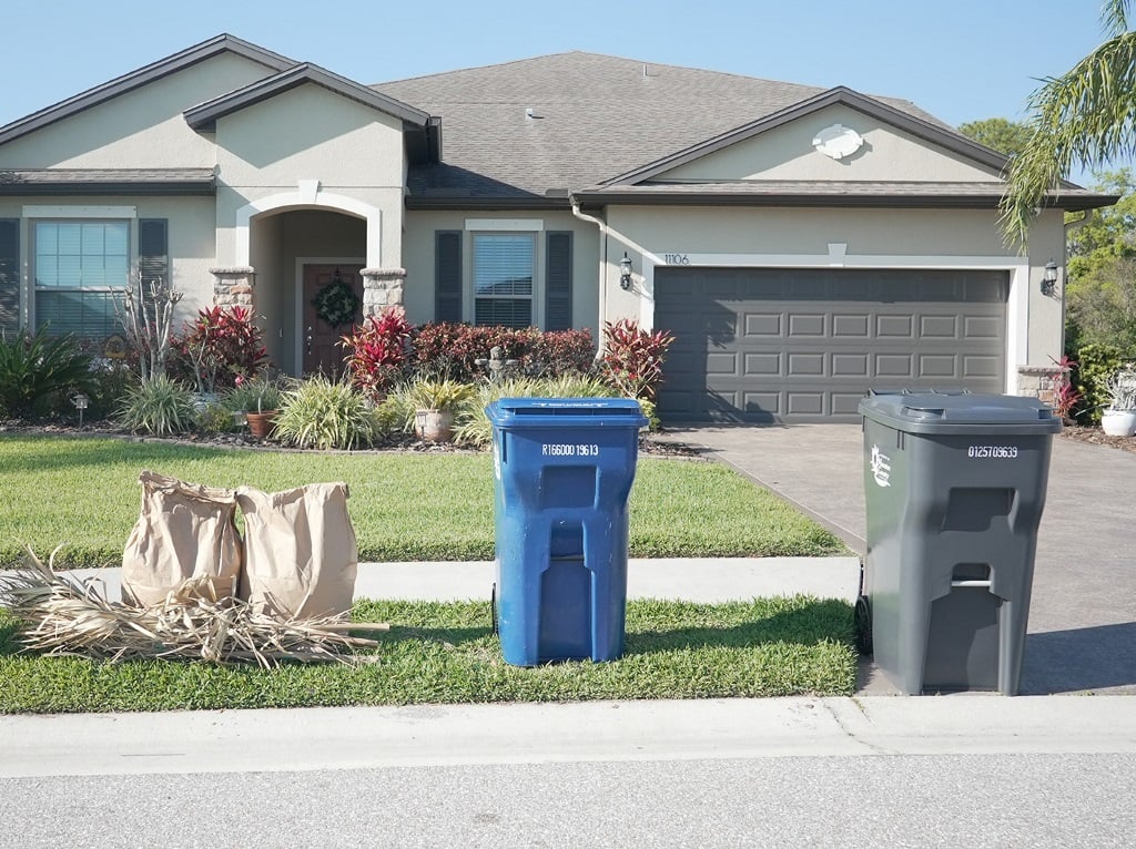 Curbside pickup at residential home