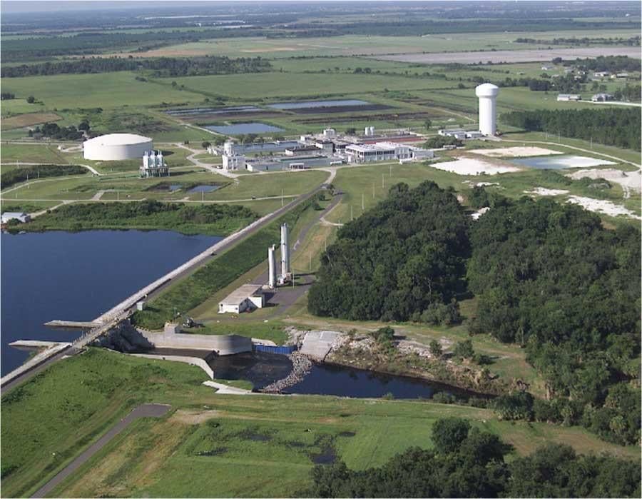 Aerial of Lake Manatee Reservoir Dam